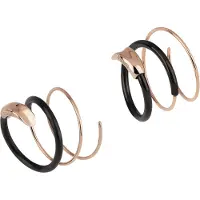 Breil Boucles d'oreilles or rose / noir