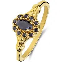 Lucardi Bague or / noir