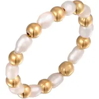 Elli Bague 'Pearl' or / blanc perle