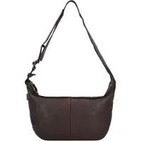 Harold's Cuir sac à épaule Submarine Pouch Twin Brown marron foncé