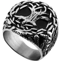 Lucardi Bague 'Urbane Geschichte' noir / argent