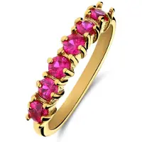 Lucardi Bague 'Weinlese' or / magenta