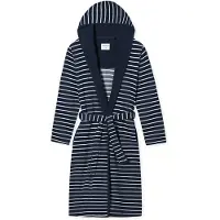 Schiesser Peignoir long ' Feather Terry ' bleu marine