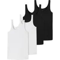 Schiesser Maillot de corps noir / blanc