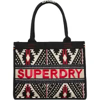 Superdry Cabas crème / rouge / noir