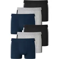 Schiesser Boxers '95/5' bleu marine / gris / noir / blanc