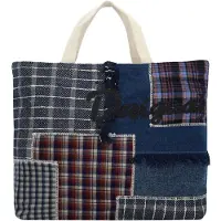 Desigual Cabas 'Romantic' bleu denim / rouge foncé / noir / blanc cassé