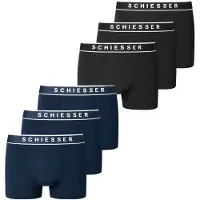 Schiesser Boxers bleu marine / noir / blanc
