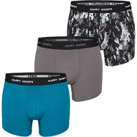 Happy Shorts Boxers gris / pétrole / noir