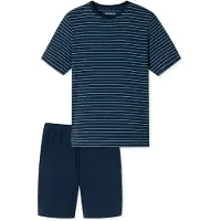 Schiesser Pyjama court ' Schlafanzug kurz - Casual Essentials ' bleu