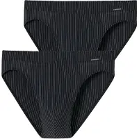 Schiesser Slip gris clair / noir