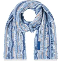Carlo colucci Écharpe ' Di Rosa ' beige / bleu / blanc