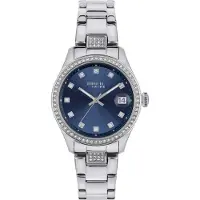 Breil Montre à affichage analogique 'Classic Elegance' bleu marine / argent / transparent