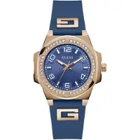 GUESS Montre à affichage analogique 'Hype' bleu / or