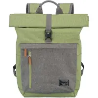 Travelite Sac à dos 'Basics Rollup' gris / vert clair