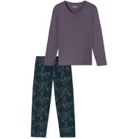 Schiesser Pyjama ' UNCOVER Nightwear ' prune