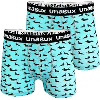 Unabux Boxers ' BLACK WHITE RABBIT ' turquoise
