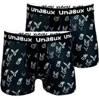 Unabux Boxers ' BLACK WHITE RABBIT ' noir