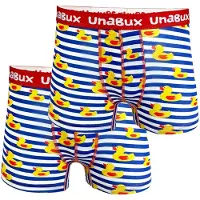 Unabux Boxers ' BLACK WHITE RABBIT ' bleu / jaune / rouge / blanc