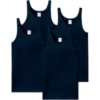 Schiesser Maillot de corps bleu marine