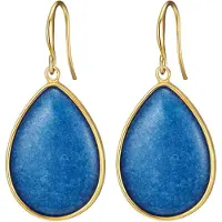 Lulu & Jane Boucles d'oreilles bleu / jaune d'or