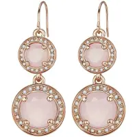 Lulu & Jane Boucles d'oreilles or rose / rose