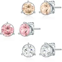 Lulu & Jane Boucles d'oreilles mélange de couleurs / argent