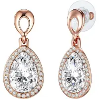 Lulu & Jane Boucles d'oreilles or rose / transparent
