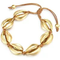 Lulu & Jane Bracelet marron / or