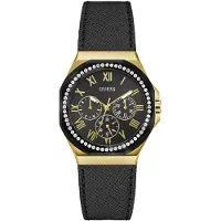 GUESS Montre à affichage analogique ' GLAZE ' or / noir