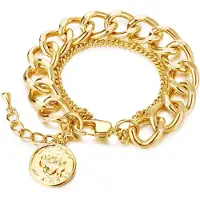 Lulu & Jane Bracelet jaune d'or