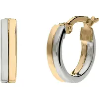 Lucardi Boucles d'oreilles 'Klassisch' or / argent