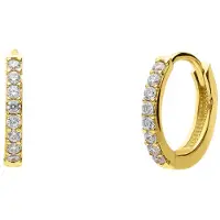Lucardi Boucles d'oreilles 'Klassisch' or / argent