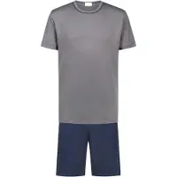 Mey Pyjama court 'Pure Night' marine / gris