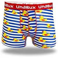Unabux Boxers ' BLACK WHITE RABBIT ' bleu / jaune / blanc