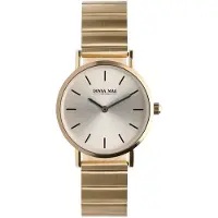 Lucardi Montre à affichage analogique 'Masche' or / argent