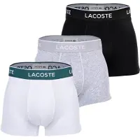 Lacoste Boxers gris chiné / pétrole / noir / blanc