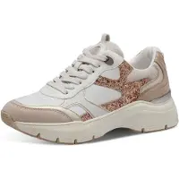 Tamaris Baskets basses poudre / rose ancienne / blanc