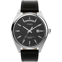 Timex Montre à affichage analogique noir / argent