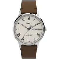 Timex Montre à affichage analogique 'Waterbury Classic' marron / argent / blanc