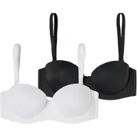 Schiesser Soutien-gorge ' Bandeau mit Schale - Unique Micro ' noir / blanc