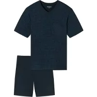 Schiesser Pyjama long bleu nuit