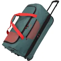 Travelite sac de voyage trolley Basics Wheeled Duffle Expandable Green / Orange vert foncé 70cm