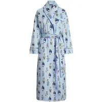 Ralph Lauren Peignoir court ' Iconic Bear ' bleu
