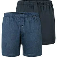 Schiesser Boxers 'Basic' bleu foncé / noir