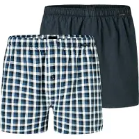 Schiesser Boxers marine / blanc