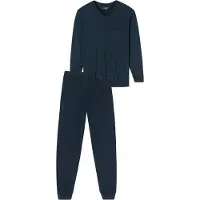 Schiesser Pyjama long ' Comfort Essentials ' bleu nuit