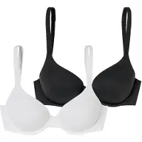 Schiesser Soutien-gorge ' BH mit Schale - Unique Micro ' noir / blanc