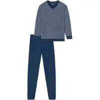 Schiesser Pyjama long ' Comfort Essentials ' bleu nuit