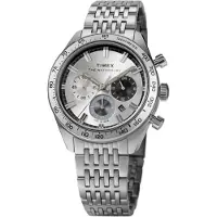 Timex Montre à affichage analogique 'Waterbury' noir / argent